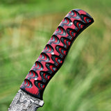 Set of 06 Handmade Damascus Steel Skinners with Wooden Box