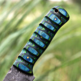 Set of 06 Handmade Damascus Steel Skinners with Wooden Box