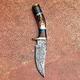 Set of 06 Handmade Damascus Steel Skinners with Wooden Box