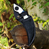 Handmade Karambit Knife Blue Resin