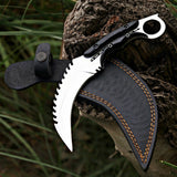 Handmade Karambit Knife Black Resin