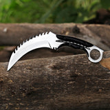 Handmade Karambit Knife Black Resin