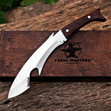Shark Face Handmade Hunting Knife with Leather Cover