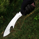 Shark Face Handmade Hunting Knife with Leather Cover