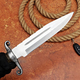 Engraved Handle Handmade Hunting Knife with Leather Cover – Perfect Gift for Outdoor Enthusiasts