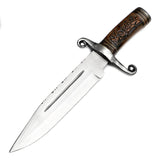 Engraved Handle Handmade Hunting Knife with Leather Cover – Perfect Gift for Outdoor Enthusiasts