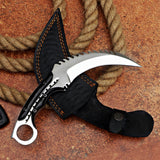 Handmade Karambit Knife Black Resin