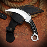 Handmade Karambit Knife Black Resin