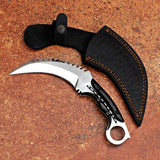 Handmade Karambit Knife Black Resin