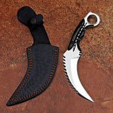 Handmade Karambit Knife Black Resin