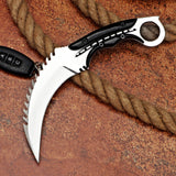 Handmade Karambit Knife Black Resin