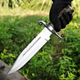 Engraved Handle Handmade Hunting Knife with Leather Cover – Perfect Gift for Outdoor Enthusiasts