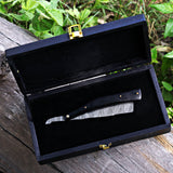 Handmade Straight Razor with Wooden Box – Ideal Gift for Grooming Enthusiasts