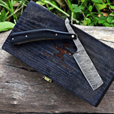 Handmade Straight Razor with Wooden Box – Ideal Gift for Grooming Enthusiasts