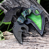 Handmade Karambit Green and Black