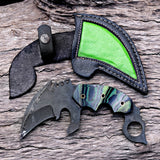Handmade Karambit Green and Black
