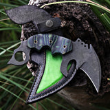 Handmade Karambit Green and Black