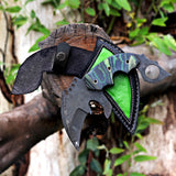 Handmade Karambit Green and Black