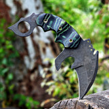 Handmade Karambit Green and Black