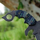 Handmade Karambit Green and Black