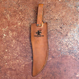 Yellow Handle Bowie 1 Custom Handmade D2 Steel Hunting Knife with Leather Cover – Anniversary/Birthday Gift