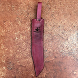 Powder Coated Machete Custom Handmade Carbon Steel Machete with Powder Coating and Leather Cover – Anniversary/Birthday Gift