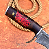 Damascus Hunting Knife Custom Handmade Damascus Steel Hunting Knife with Leather Cover – Anniversary/Birthday Gift