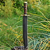 Powder Coated Machete Custom Handmade Carbon Steel Machete with Powder Coating and Leather Cover – Anniversary/Birthday Gift