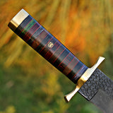 Powder Coated Machete Custom Handmade Carbon Steel Machete with Powder Coating and Leather Cover – Anniversary/Birthday Gift