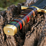 Powder Coated Machete Custom Handmade Carbon Steel Machete with Powder Coating and Leather Cover – Anniversary/Birthday Gift