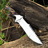 Tiger Knife Custom Handmade D2 Steel Hunting Knife with Leather Cover – Anniversary/Birthday Gift