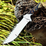 Tiger Knife Custom Handmade D2 Steel Hunting Knife with Leather Cover – Anniversary/Birthday Gift