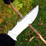 Tiger Knife Custom Handmade D2 Steel Hunting Knife with Leather Cover – Anniversary/Birthday Gift