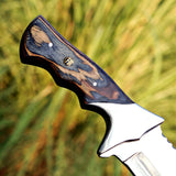 Tiger Knife Custom Handmade D2 Steel Hunting Knife with Leather Cover – Anniversary/Birthday Gift