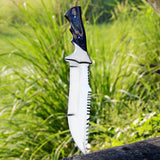 Tiger Knife Custom Handmade D2 Steel Hunting Knife with Leather Cover – Anniversary/Birthday Gift