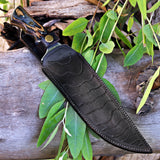 Tiger Knife Custom Handmade D2 Steel Hunting Knife with Leather Cover – Anniversary/Birthday Gift