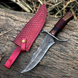 Custom Handmade Carbon Steel Hunting Knife with Leather Cover – Anniversary/Birthday Gift