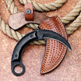Black Moon Karambit Custom Handmade J2 Steel Karambit Knife with Leather Cover – Anniversary/Birthday Gift