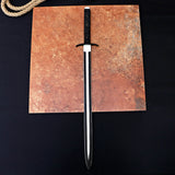 Powder Coated Sword Custom Handmade Carbon Steel Machete with Leather Cover – Anniversary/Birthday Gift