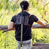 Powder Coated Sword Custom Handmade Carbon Steel Machete with Leather Cover – Anniversary/Birthday Gift