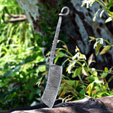 Damascus Steel Straight Razor with Leather Pouch – Perfect Gift for Grooming Enthusiasts