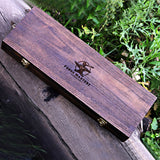 Damascus Steel Straight Razor with Leather Pouch – Perfect Gift for Grooming Enthusiasts