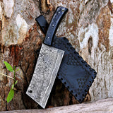 Hand Forged Cleaver Knife, Meat Chopper, Splitter – Perfect Gift on Halloween & Anniversary for Him