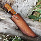 Custom Handmade J2 Steel Hunting Knife with Leather Cover – Anniversary/Birthday Gift