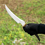 Handmade Beautiful Skinner Knife with Deer Shape Horn Handle - Perfect Gift on Christmas & New Year for Him