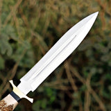 Custom Handmade J2 Steel Dagger with Stag Horn Handle – New Year/Birthday Gift