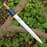 Custom Handmade J2 Steel Dagger with Wood and Resin Handle – New Year/Birthday Gift