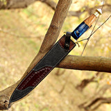Custom Handmade J2 Steel Dagger with Wood and Resin Handle – New Year/Birthday Gift