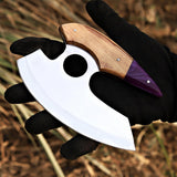 Personalized Small Pizza Cutter, Custom Hand-Forged and Perfect Gift on Birthday & New Year for Him/Her