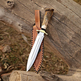 Custom Handmade J2 Steel Dagger with Stag Horn Handle – New Year/Birthday Gift